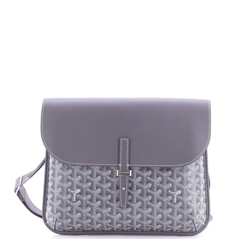 Coursier Messenger Bag Coated Canvas and Leather