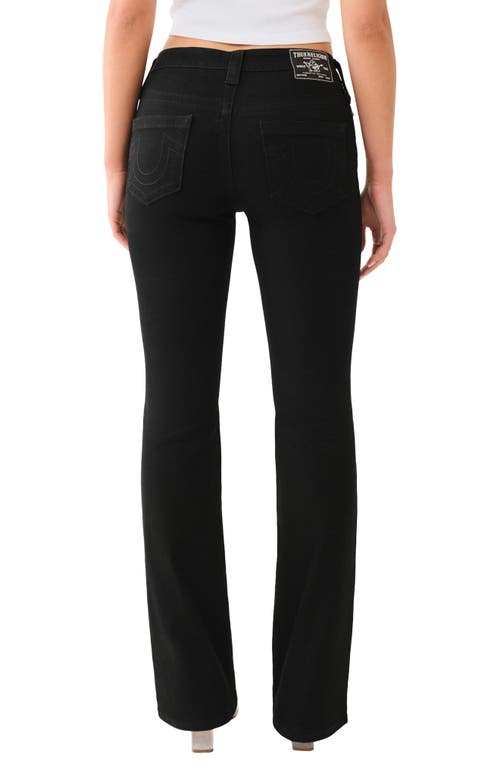 True Religion Becca Womens Mid-rise Raw Hem Bootcut Jeans In Black