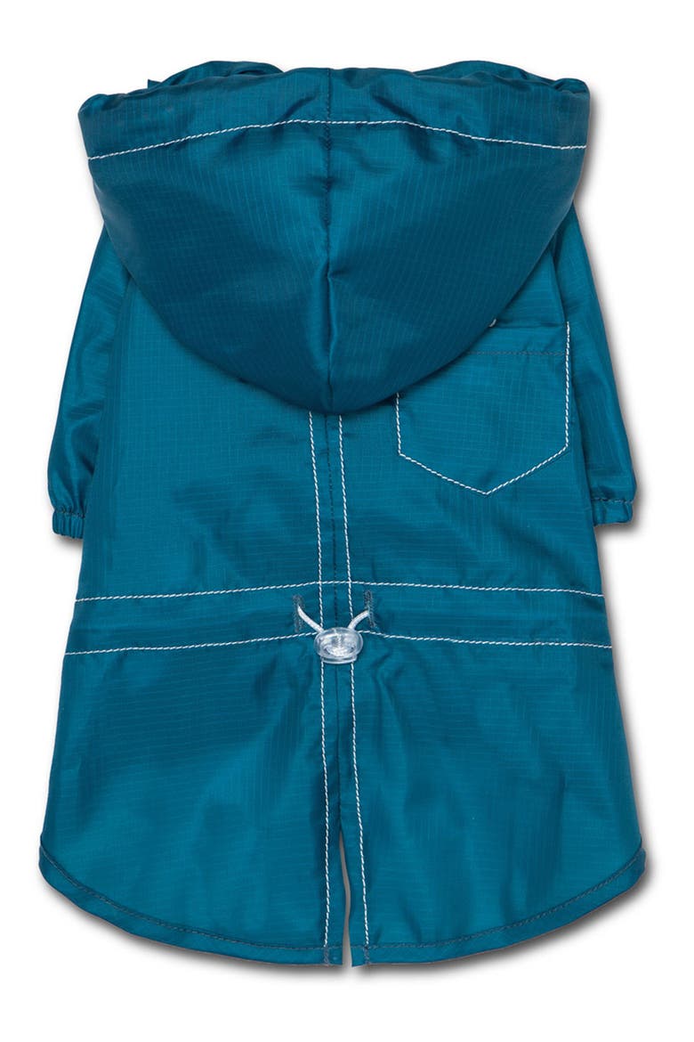 Split-Vent Designer Waterproof Dog Raincoat - Large, Main, color, BLUE