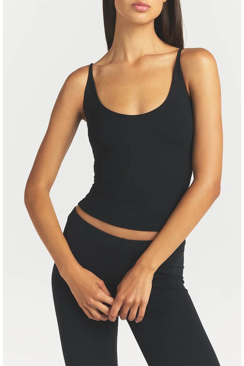 Smooth Layers Scoop Neck Camisole, Main, color, OBSIDIAN