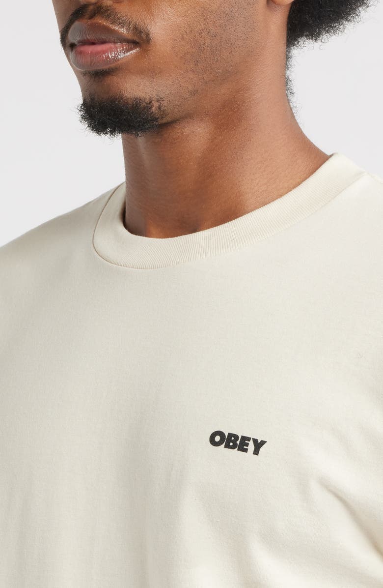 Obey Lisbon Icon Graphic T-Shirt, Alternate, color, Cream
