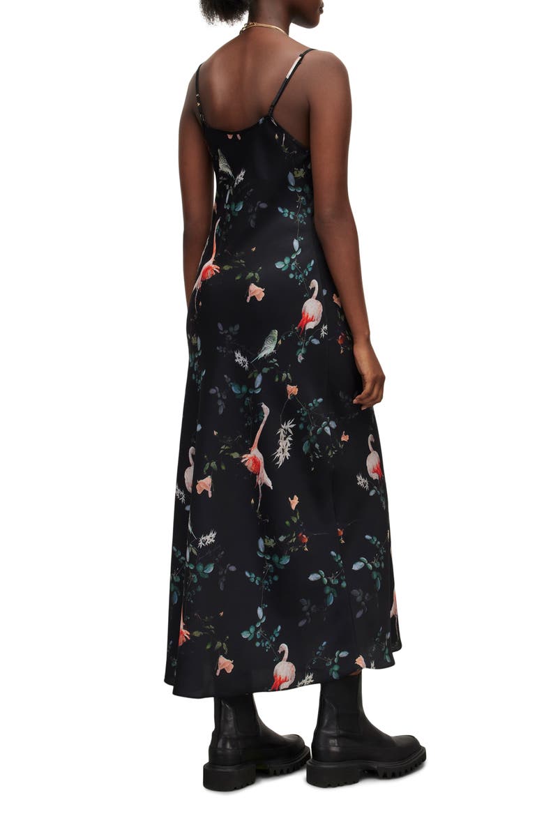 Bryony Fabia Midi Slipdress, Alternate, color, BLACK