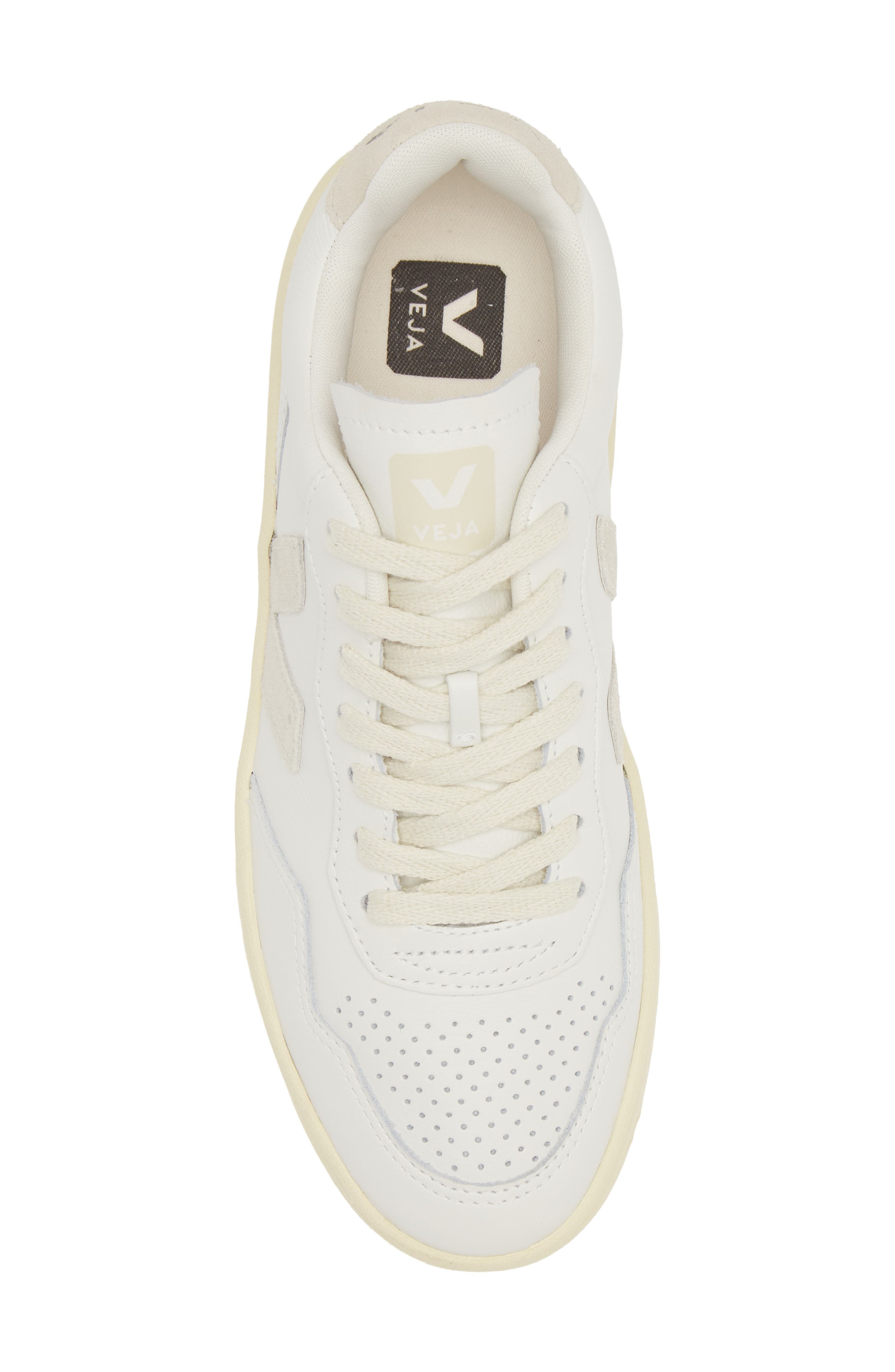 Veja V-90 Leather Sneaker, Alternate, color, Extra-White/ Natural