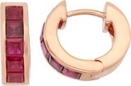 FZN Gemstone Huggie Hoop Earrings