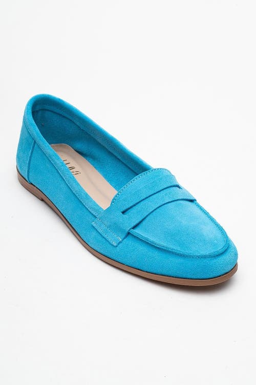 Forever & Always Shoes Dorothy Leather Loafer In Blue