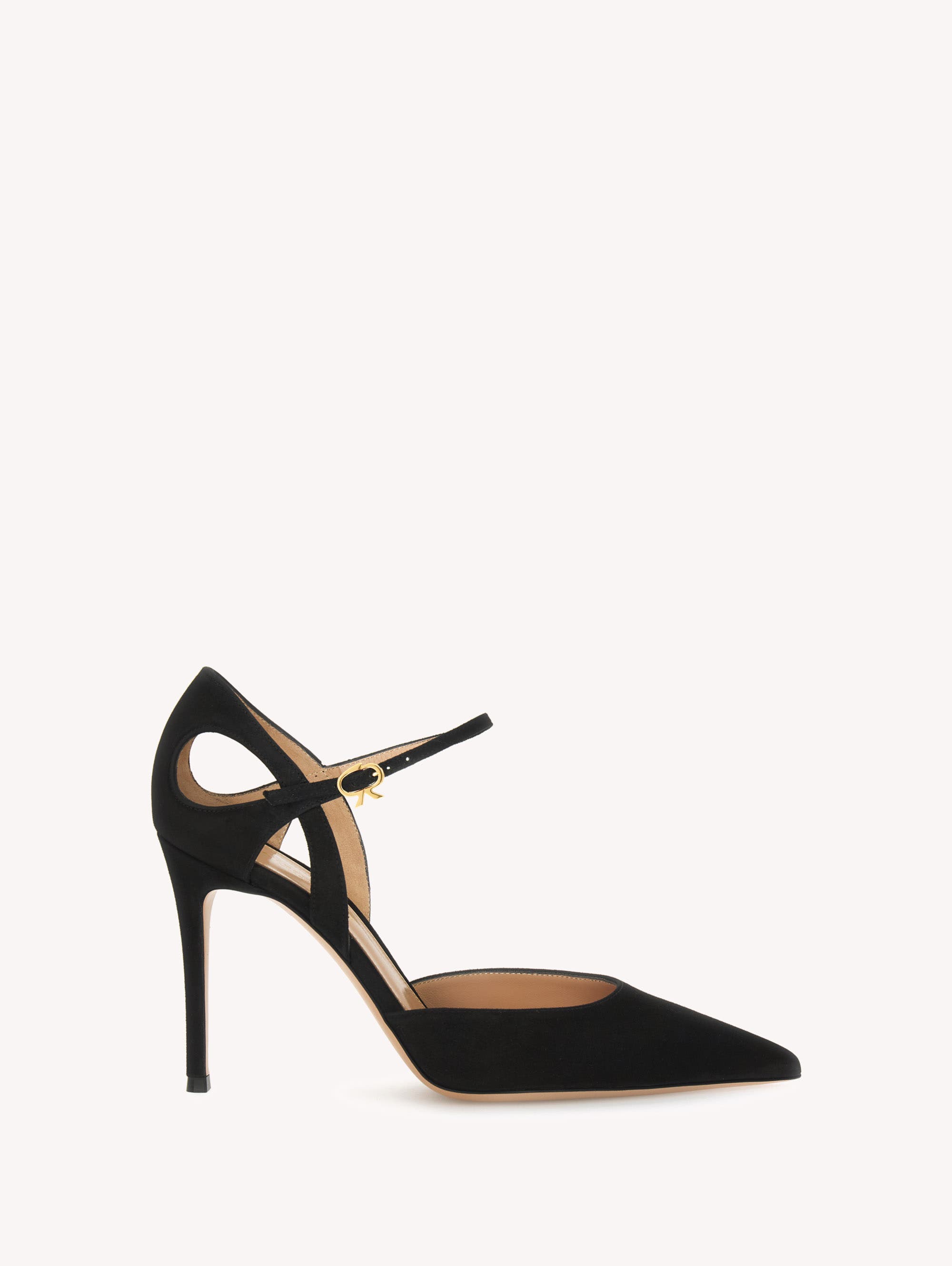 Gianvito Rossi Charlotte Pump, Main, color, Black Suede
