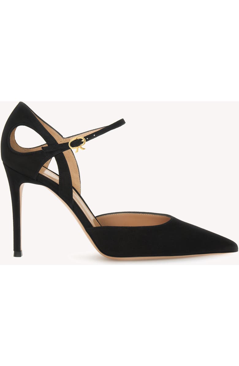 Gianvito Rossi Charlotte Pump, Main, color, Black Suede
