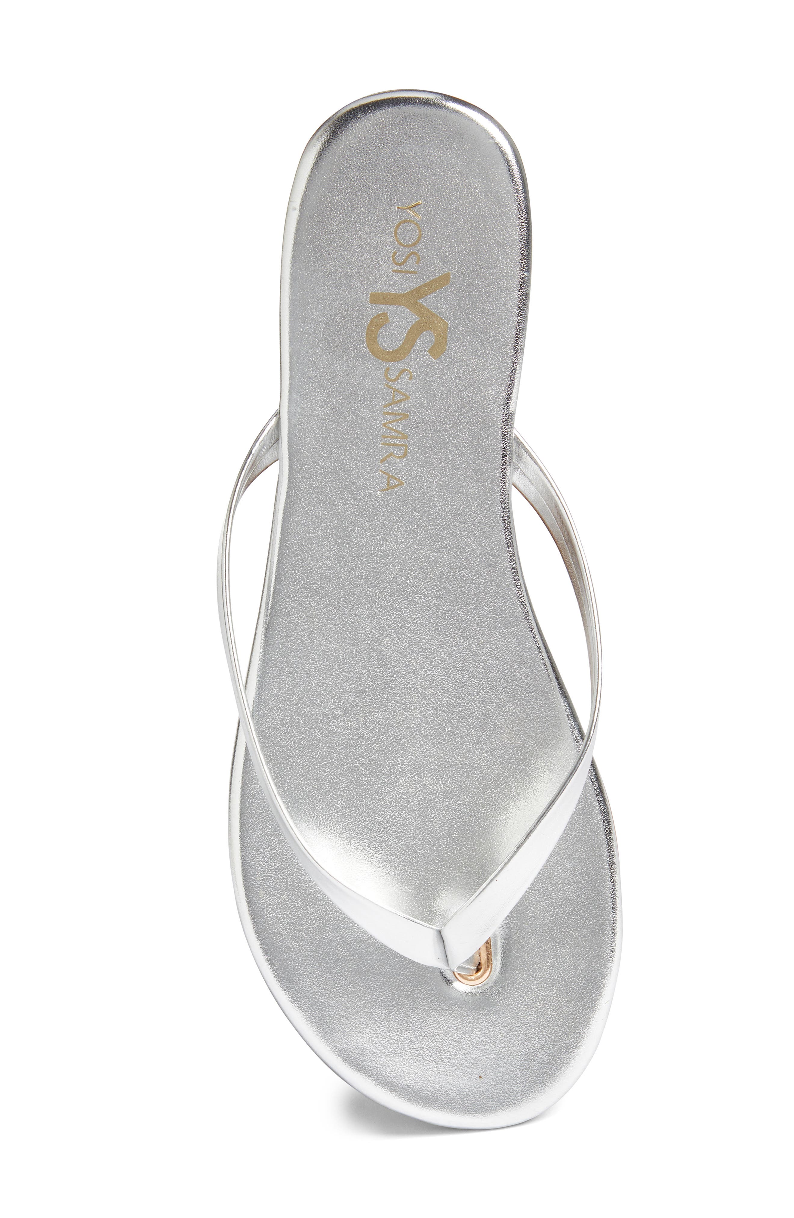 Yosi Samra Rivington Flip Flop, Alternate, color, Silver