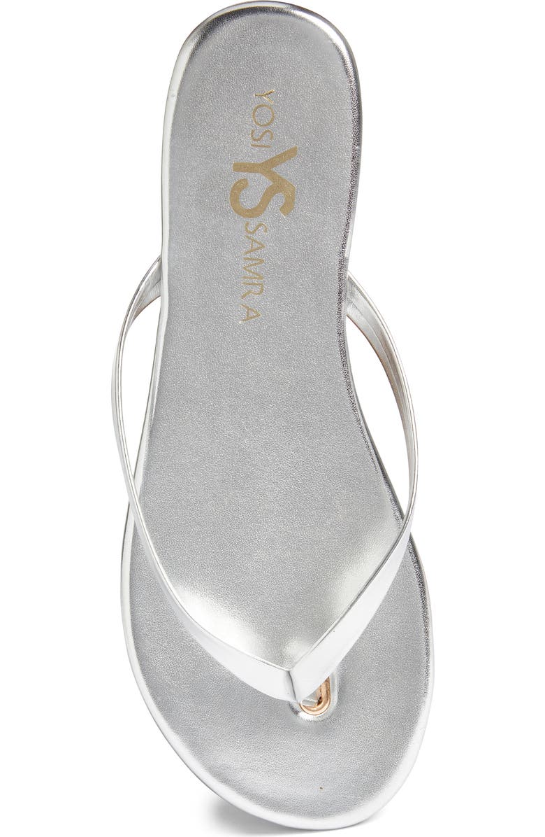 Yosi Samra Rivington Flip Flop, Alternate, color, Silver