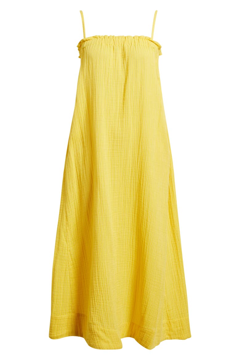 Stripe Organic Cotton Gauze Maxi Dress, Alternate, color, SOLEIL