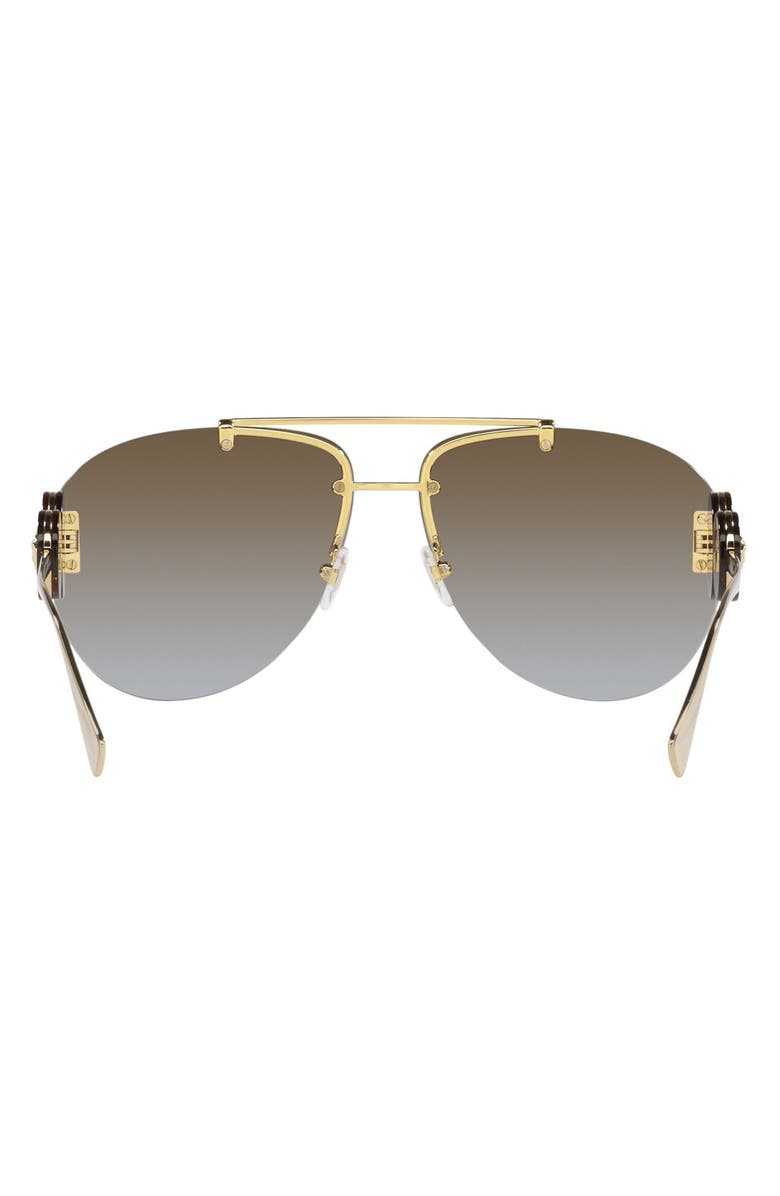Versace 63mm Oversize Gradient Aviator Sunglasses, Alternate, color, 