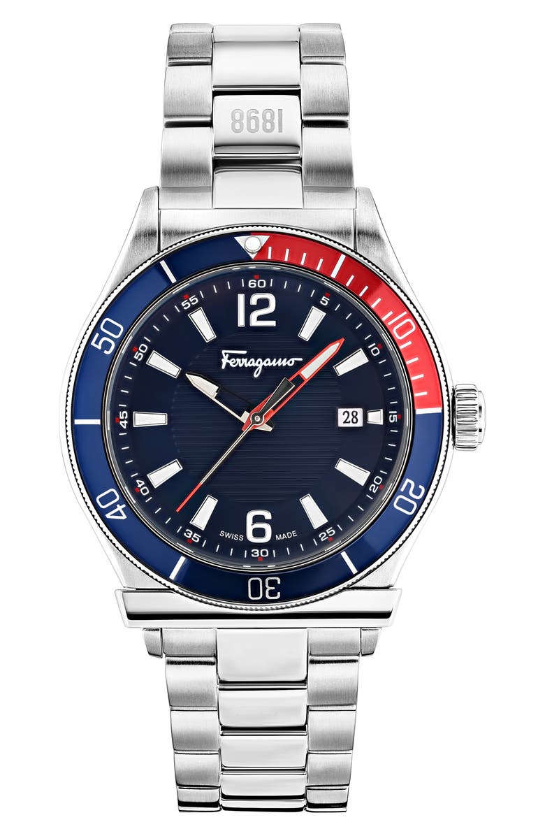 FERRAGAMO 1898 Sport Bracelet Watch, 44mm, Main, color,