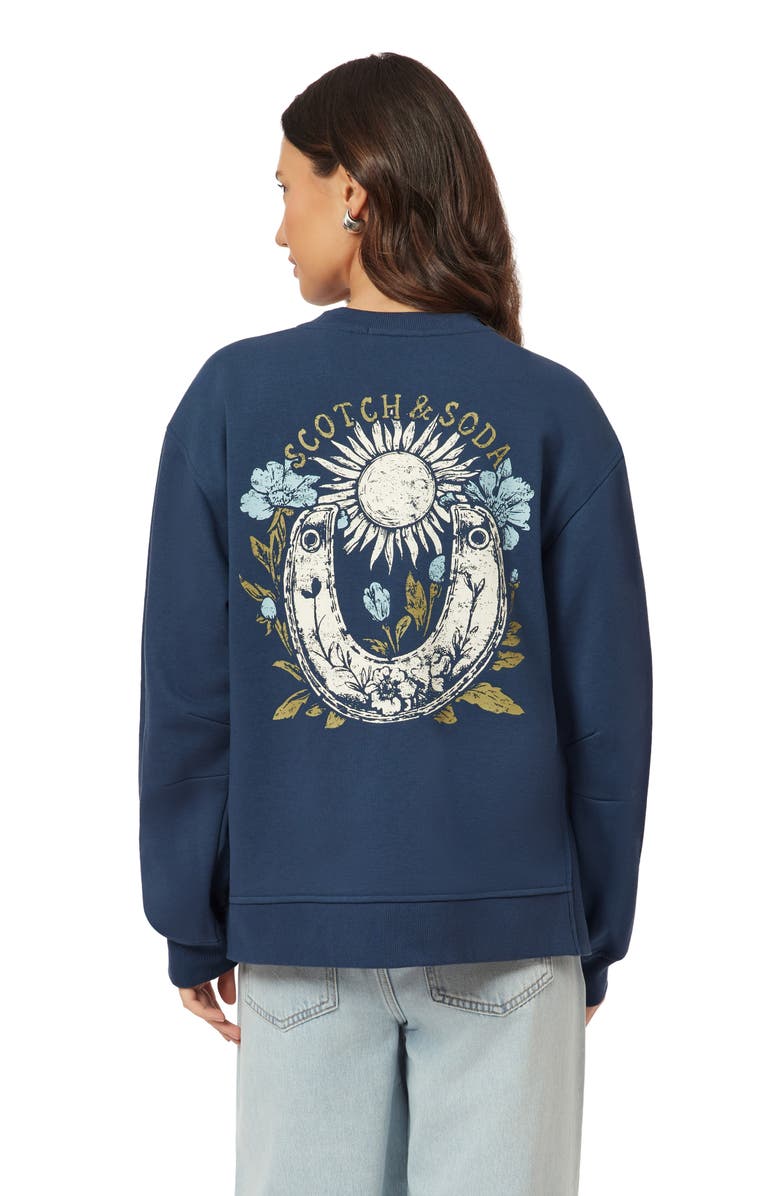 Scotch & Soda Oversize Side Vent Sweatshirt, Alternate, color, Big Dipper Embellished