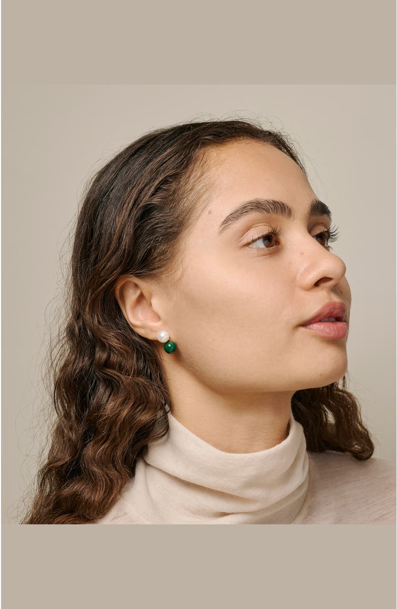 Enamel Copenhagen Columba Earrings, Alternate, color, Petrol Green