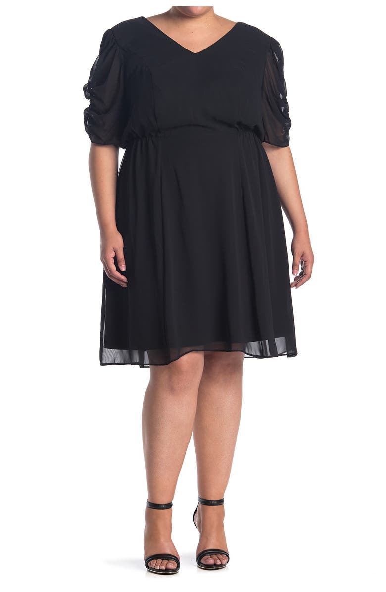 Julia Jordan V-Neck Chiffon Dress, Main, color, 