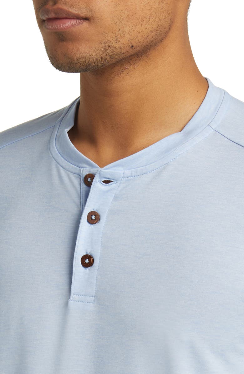 Fair Harbor The Seabreeze Performance Long Sleeve Henley, Alternate, color, Blue Glow