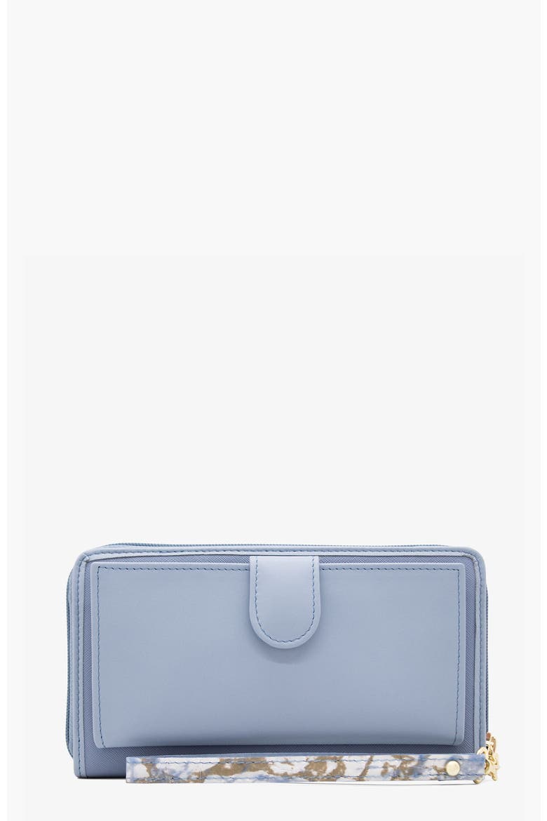 Acqua Bella Wristlet Wallet 213, Alternate, color, Blue / White