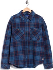 Scotch & Soda Loose Fit Check Washed Denim Shirt Jacket