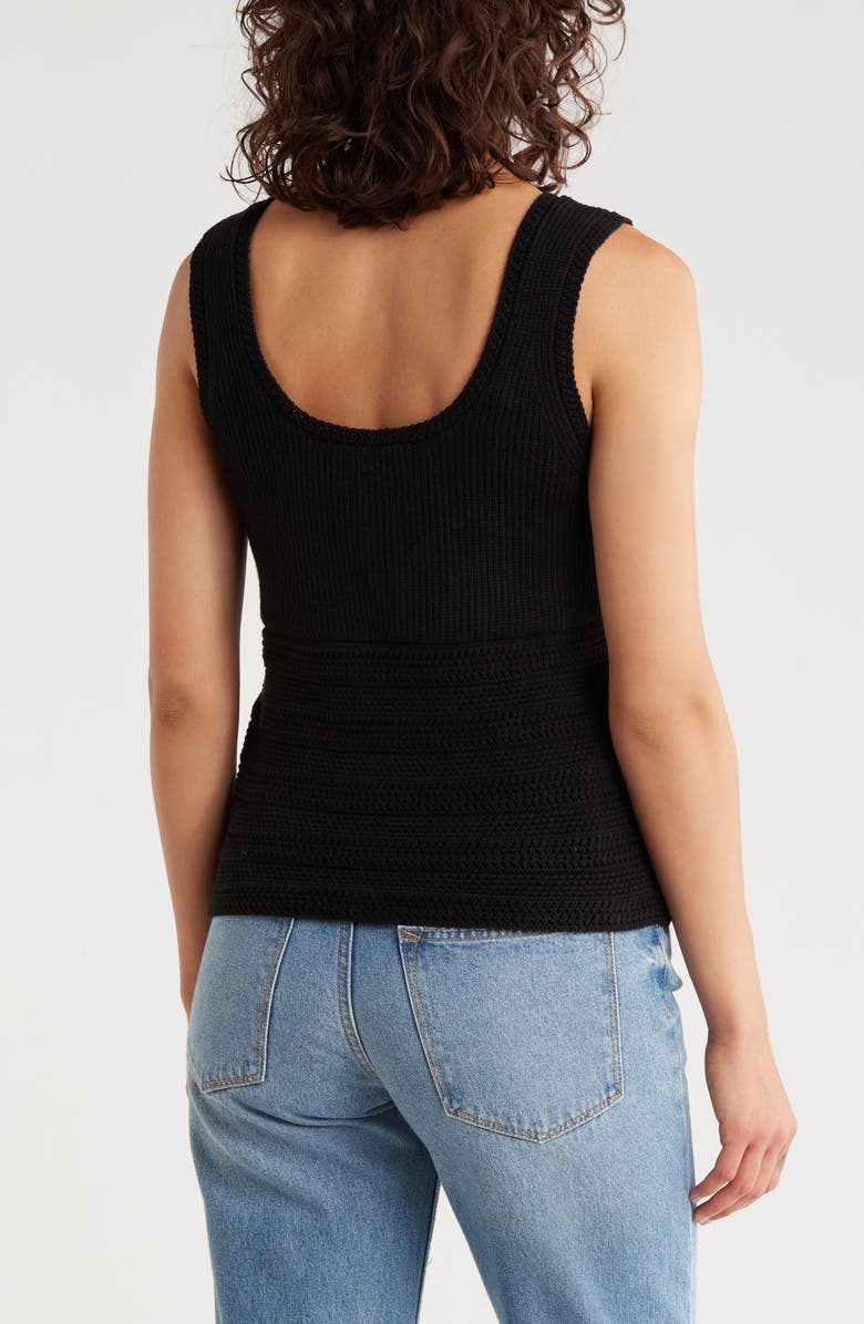 DKNY V-Neck Sweater Tank, Alternate, color, Black