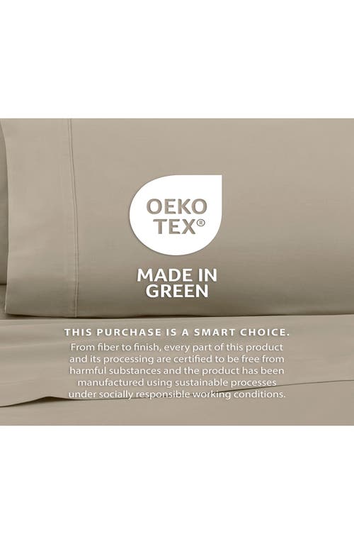 Martex Solid 400 Thread Count Cotton Sateen Sheet Set In Tan