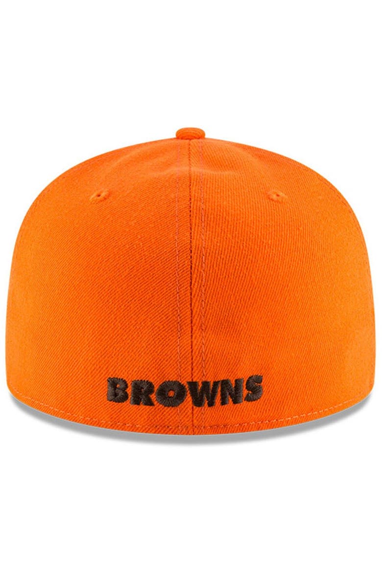 New Era Men's New Era Orange Cleveland Browns Omaha  Brownie The Elf Throwback 59FIFTY Fitted Hat, Alternate, color, 
