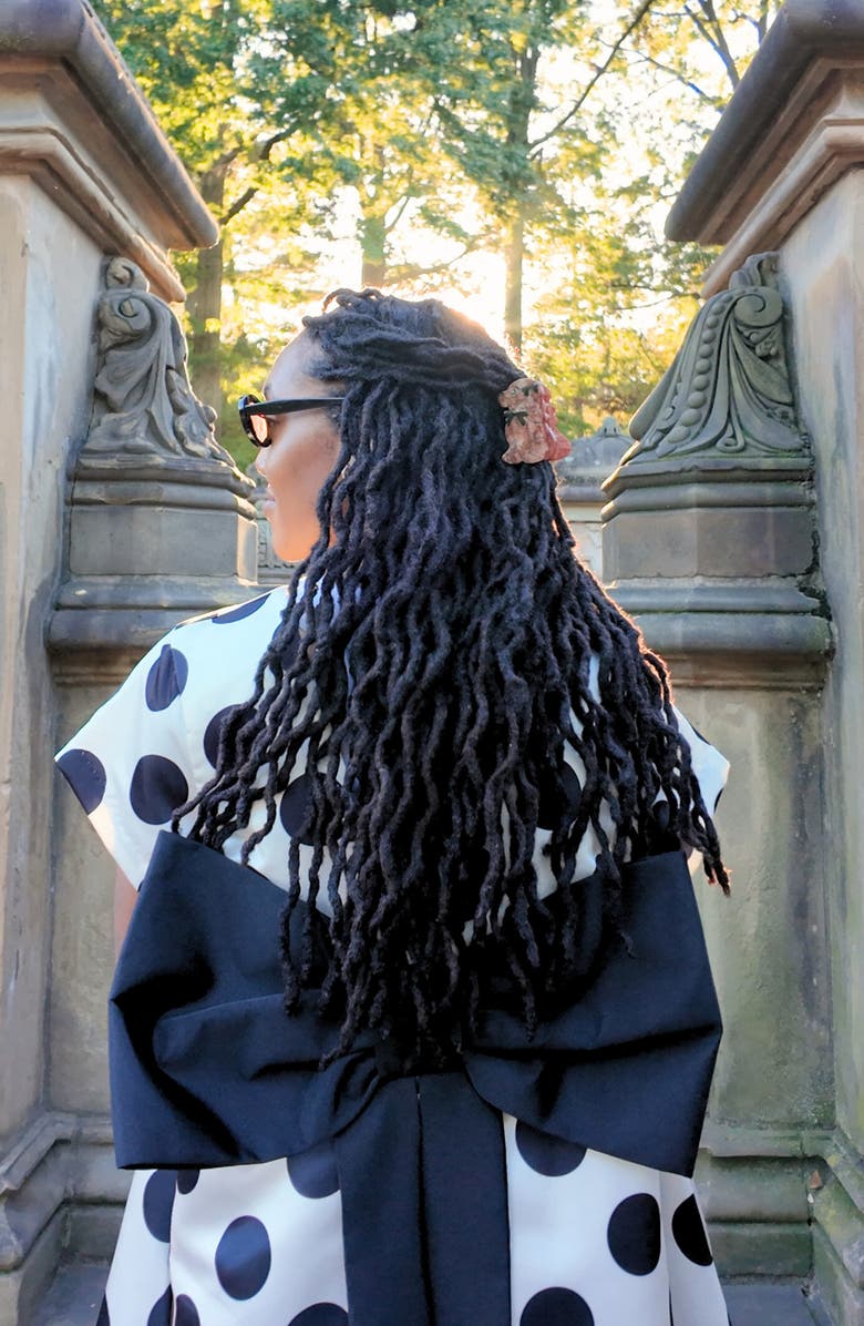 Solar Eclipse Hand Painted Puppy Claw Clip, Alternate, color, Brown