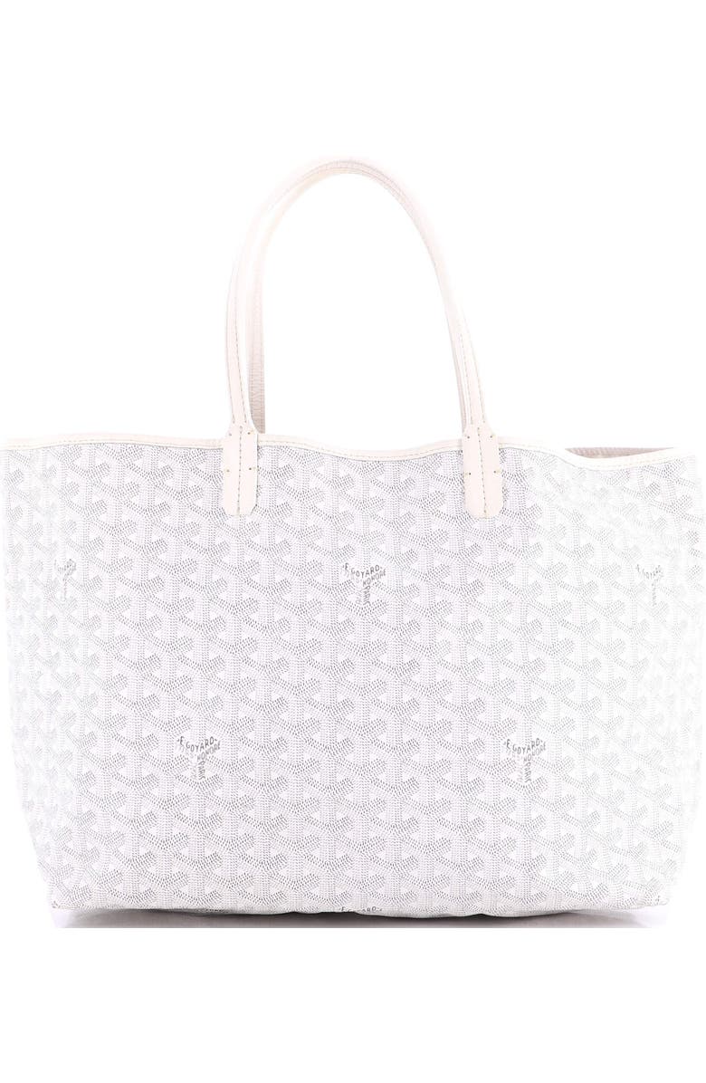Pre-Owned Goyard Saint Louis Tote Coated Canvas PM, Main, color, White