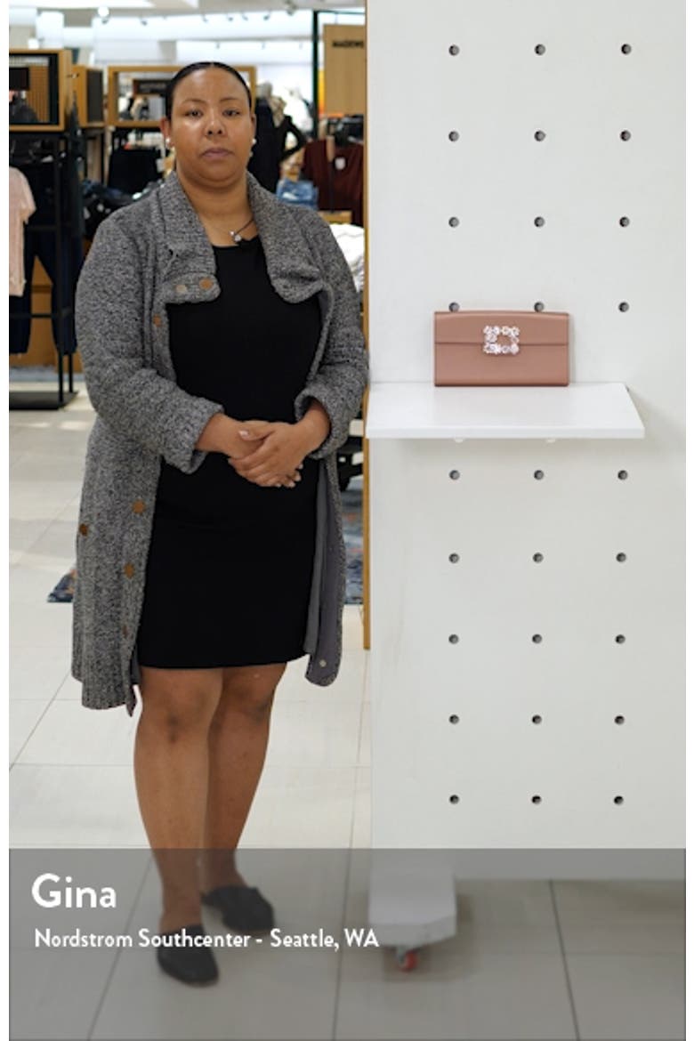 Flower Buckle Satin Clutch video