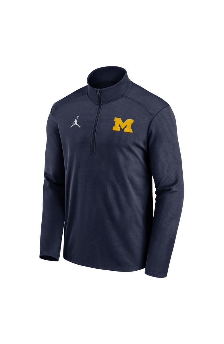 Jordan Brand Men's Jordan Brand  Navy Michigan Wolverines Primetime Pacer Performance Half-Zip Top, Alternate, color, 