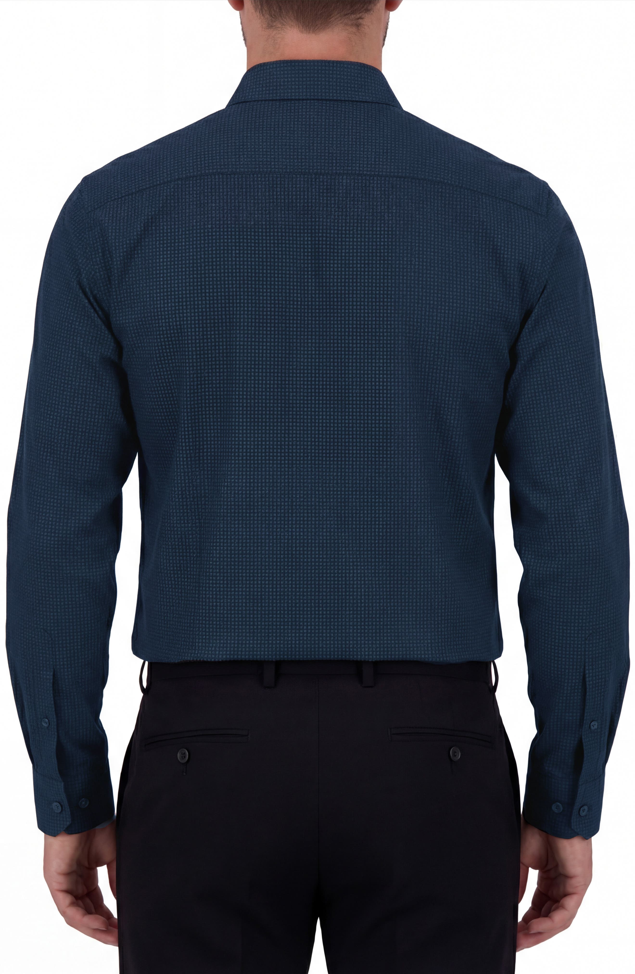 Regular Fit Box Print 4-Way Stretch Button-Up Shirt - image 4
