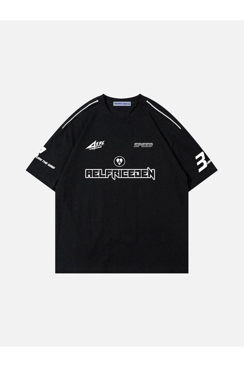 Racing Sport Style Tee, Alternate, color, Black