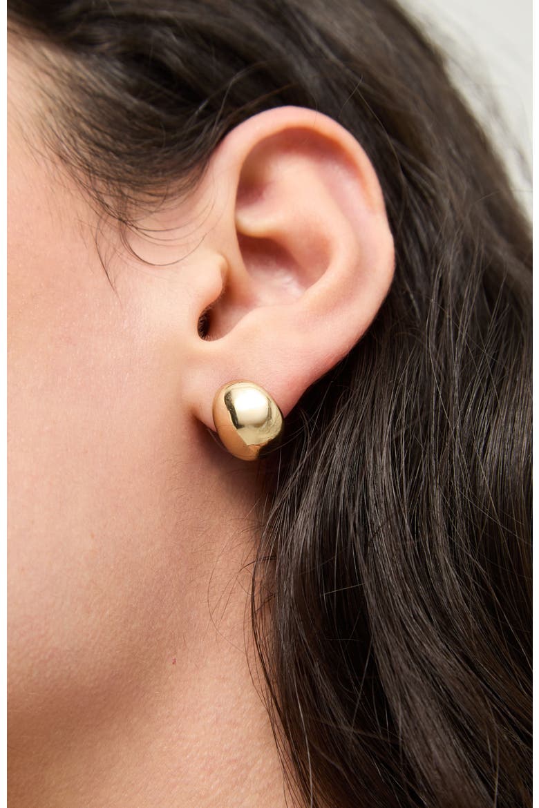 Gold-Tone Sphere Earrings, Alternate, color, Gold
