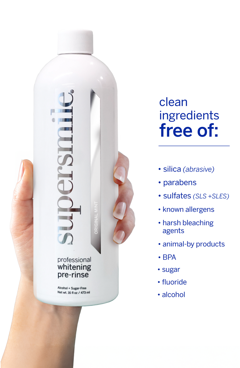 Supersmile Professional Whitening Pre-Rinse 16.0 oz - Mint, Main, color, White