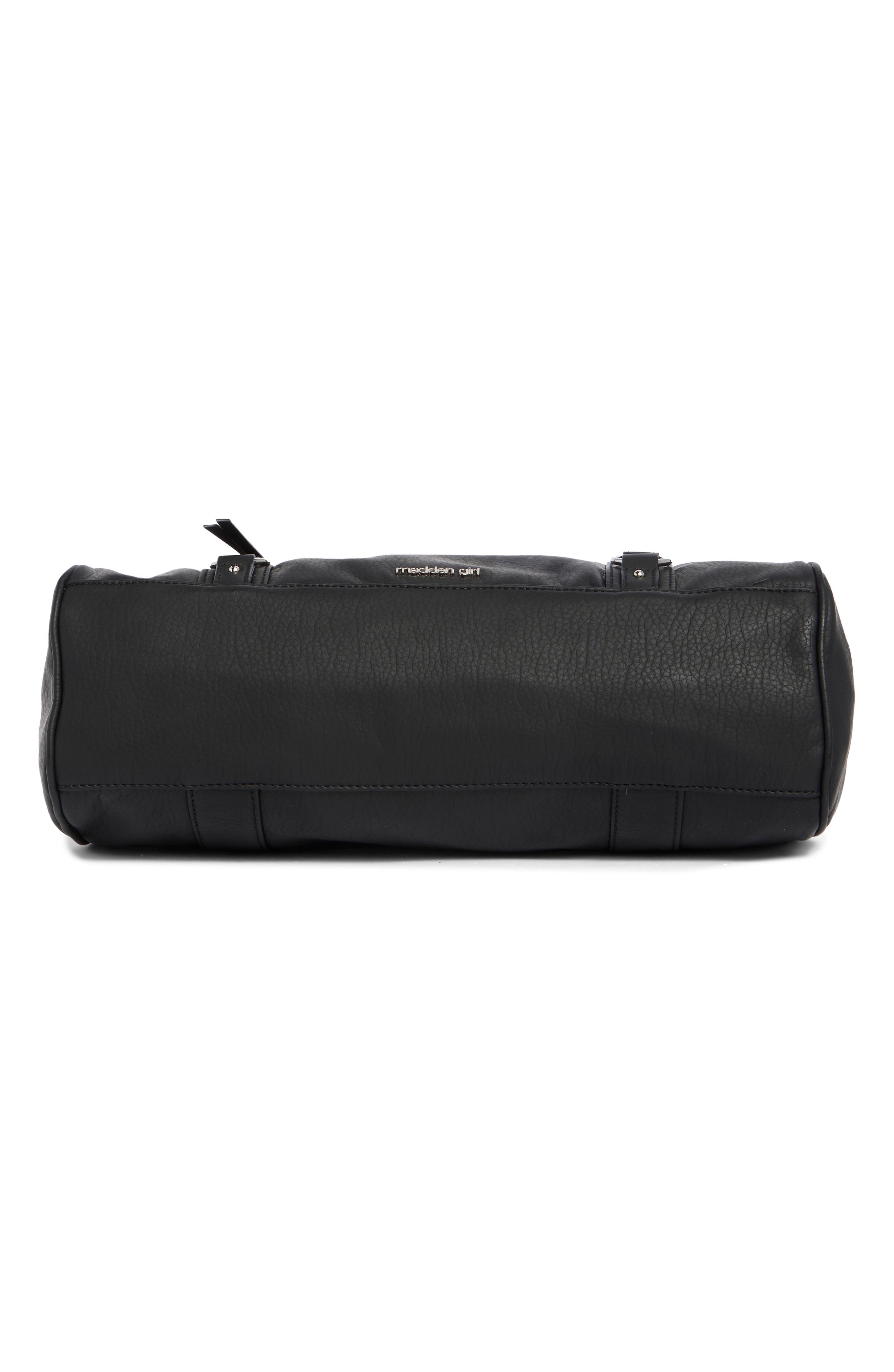 Faux Leather Tote, Alternate, color, BLACK