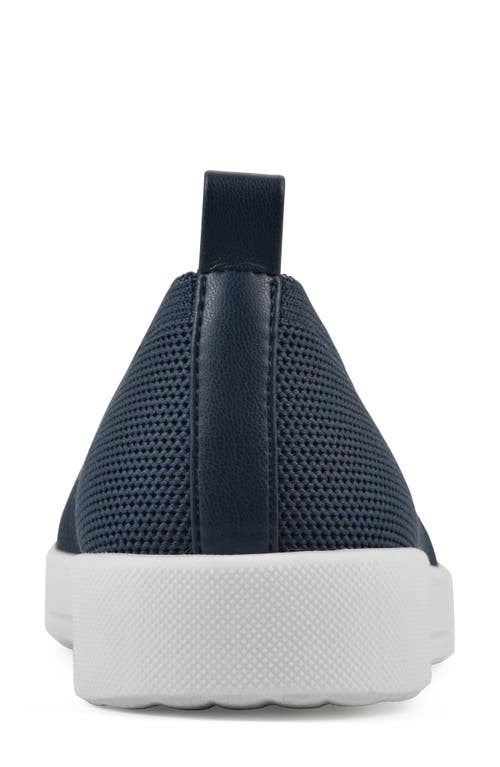 White Mountain Footwear Upright Woven Slip-on Sneaker In Navy Fabric