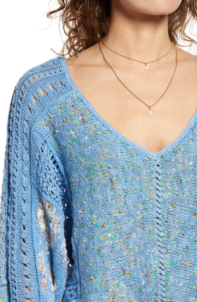 Free People Open Stich Oversize Sweater, Alternate, color, 