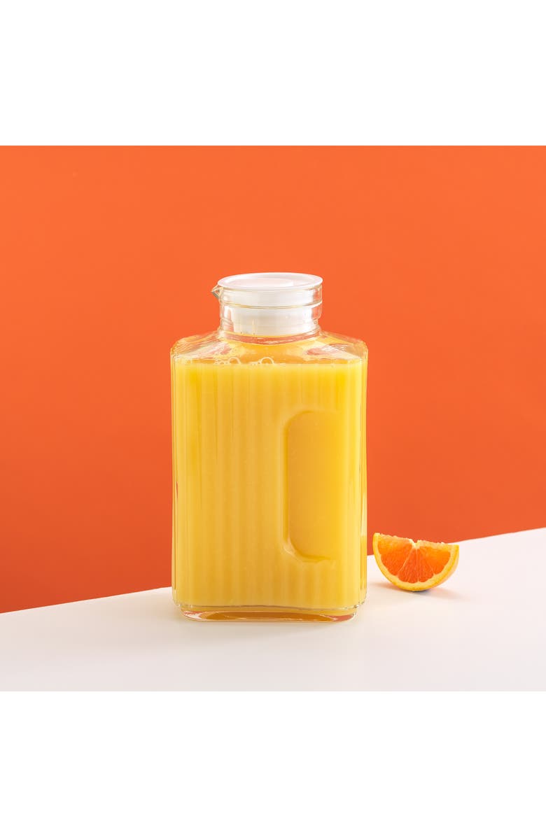 JoyJolt Glass Pitcher with Plastic Lid - 68 oz., Alternate, color, Clear