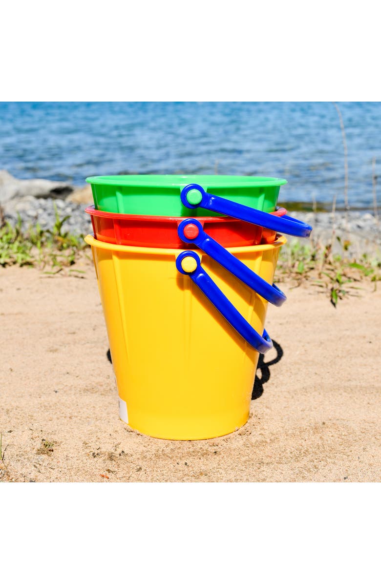 SPIELSTABIL Large Sand Pail 3 Pack, Alternate, color, Multi