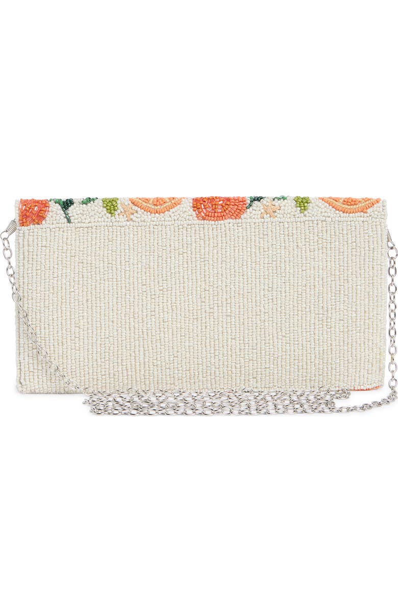 Collection XIIX Orange Beaded Flap Envelope Clutch, Alternate, color, Orange Multi