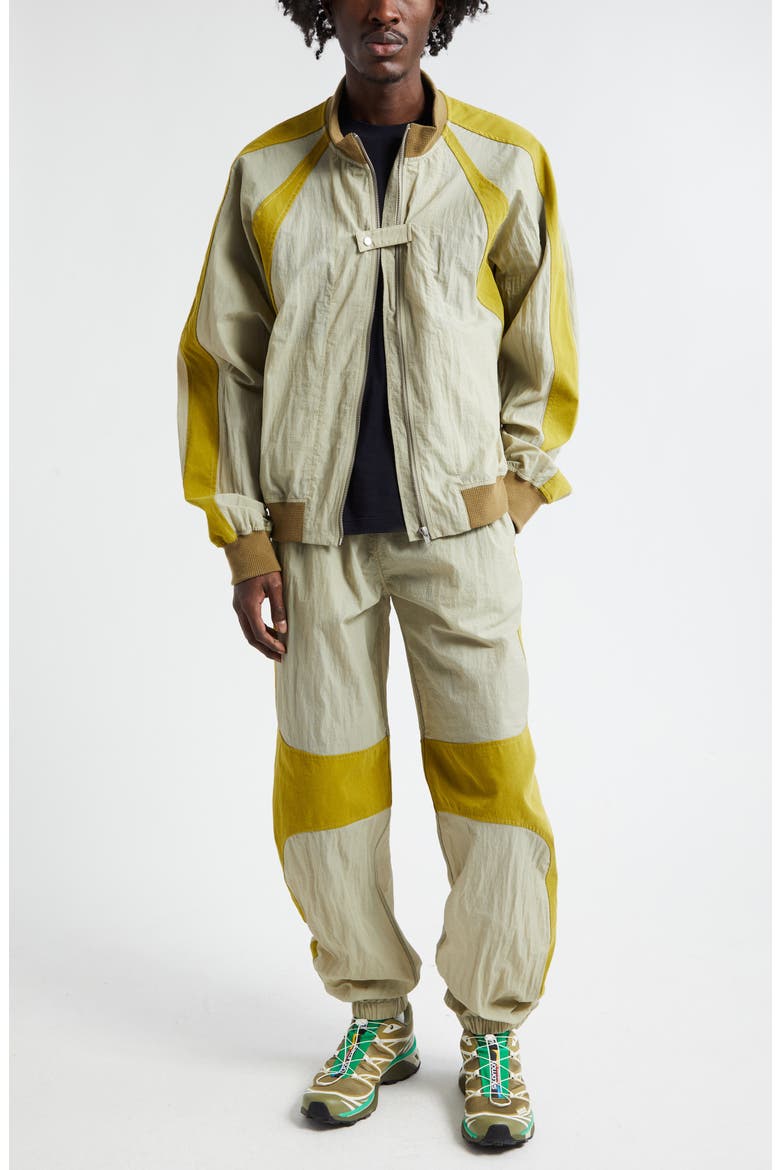 Is Colorblock Track Pants, Alternate, color, KHAKI GREY