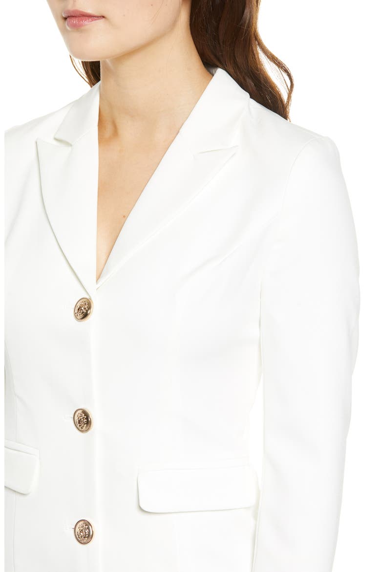 Ruffle Hem Jacket Minidress, Alternate, color, WHITE