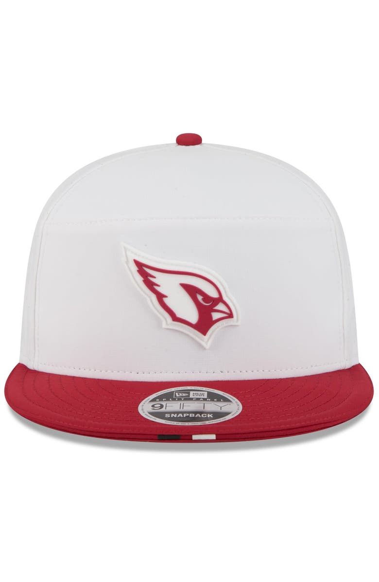 New Era Men's New Era White/Cardinal Arizona Cardinals 2025 NFL Training Camp Split Panel 9FIFTY Snapback Hat, Alternate, color, White