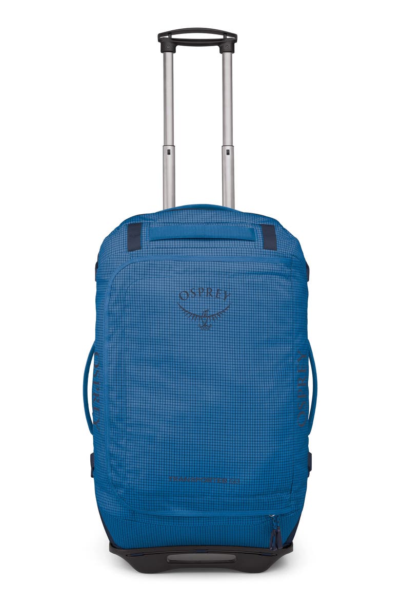 Transporter 60-Liter Duffle Wheeled Carry-On Luggage, Main, color, BLUE FLAME/NOCTURNAL BLUE