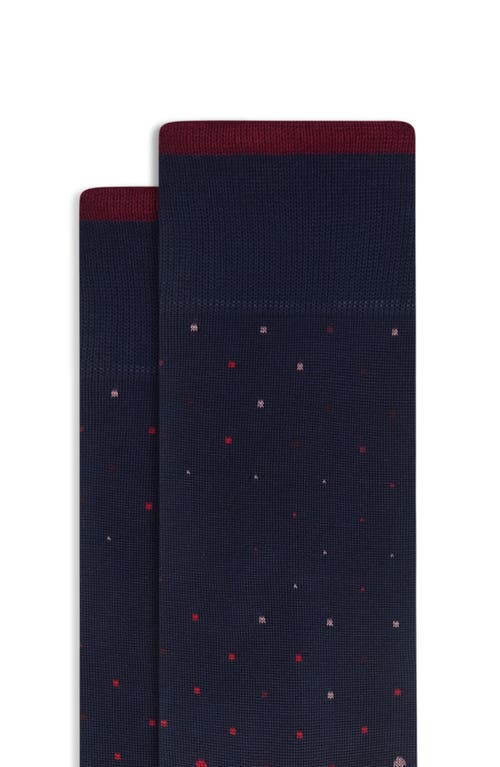 Bugatchi Gradient Dot Mercerized Cotton Blend Dress Socks In Blue