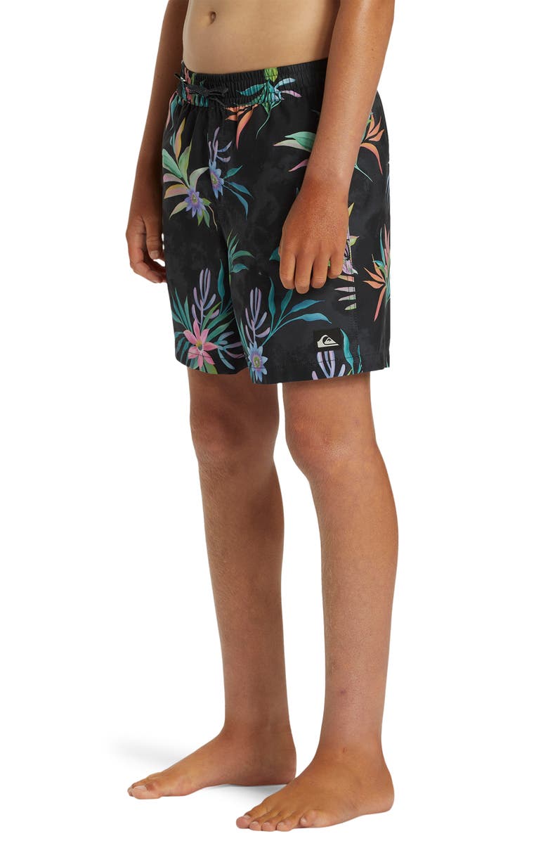 Quiksilver Kids' Everyday Heritage Volley Swim Trunks, Alternate, color, Black