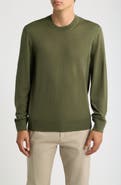 BOSS H-Leno Virgin Wool Crewneck Sweater