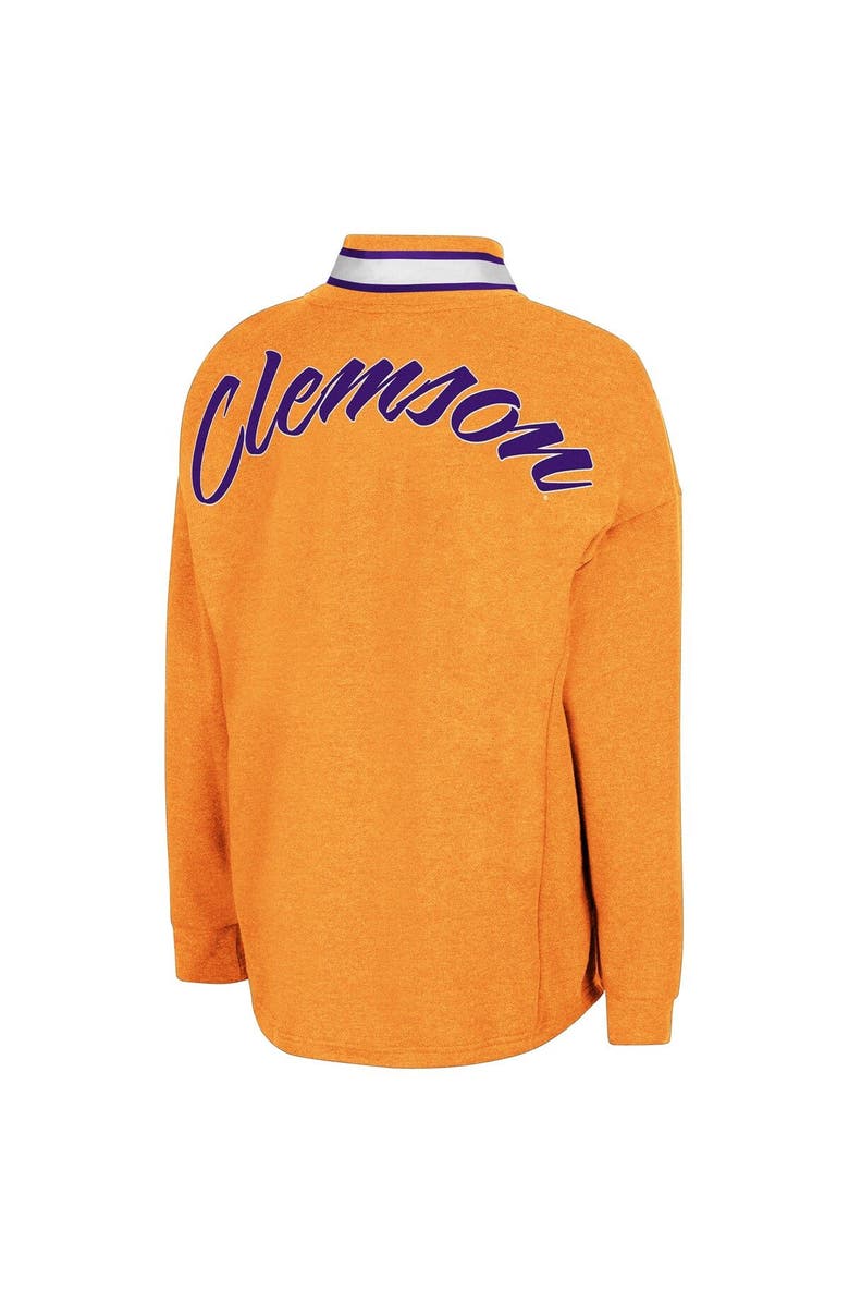 COLOSSEUM Women's Colosseum Orange Clemson Tigers Alice 2-Hit Fleece Quarter-Zip Jacket, Alternate, color, 