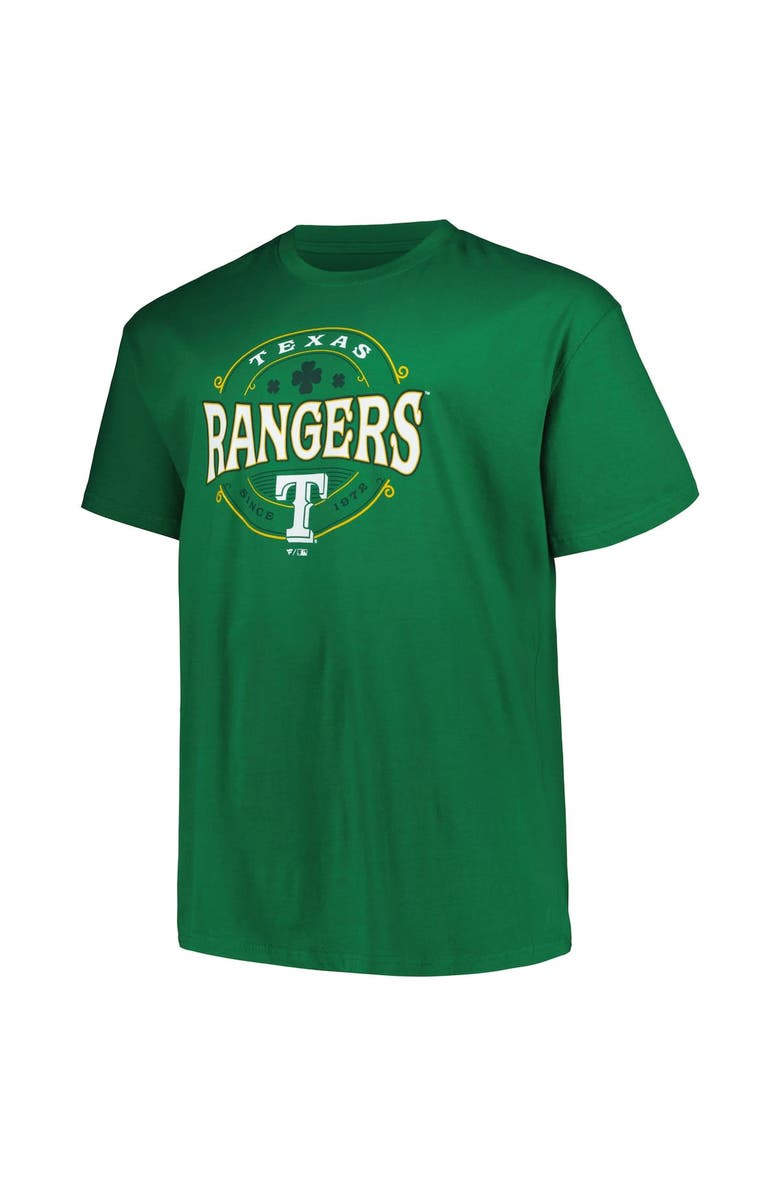PROFILE Men's Kelly Green Texas Rangers Big & Tall Celtic T-Shirt, Alternate, color, Kelly Green