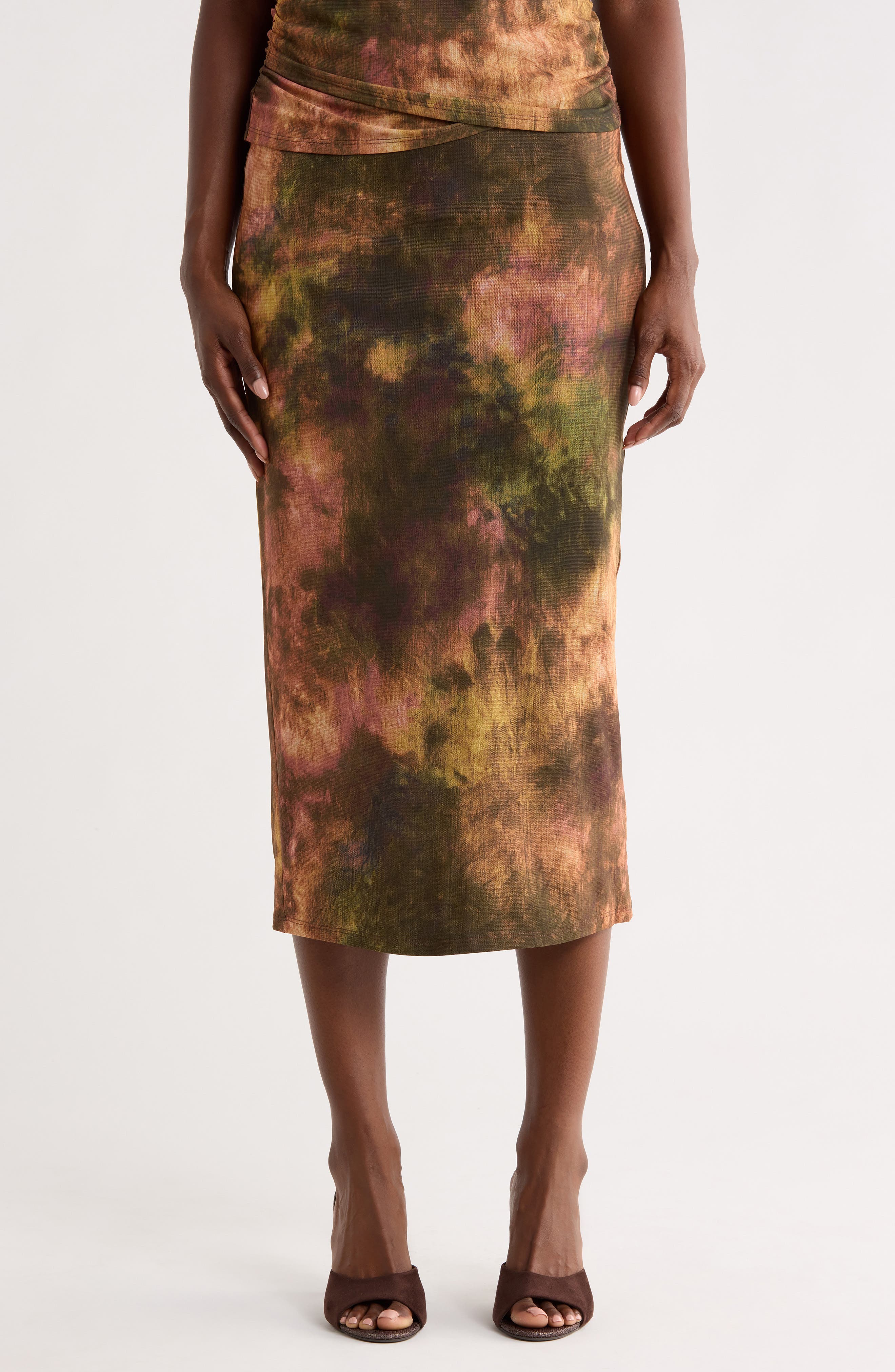 Mesh Pencil Skirt