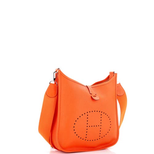 Pre-owned Hermes Hermes Evelyne Bag Gen Iii Epsom Pm In Orange